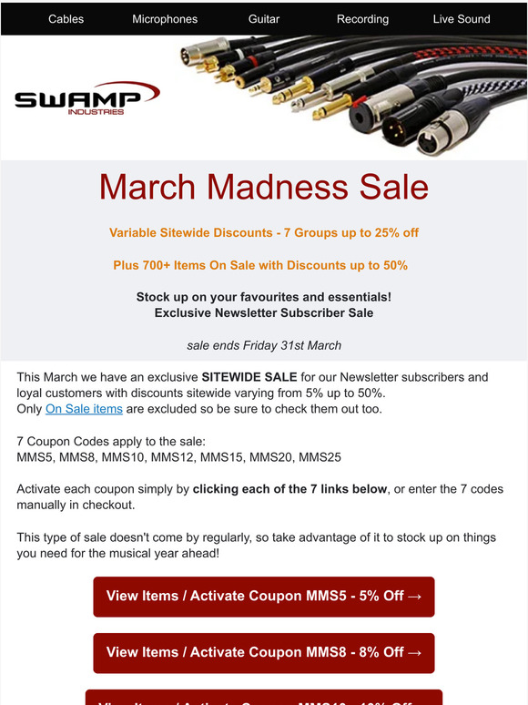 March Madness 🔥 Exclusive Subscriber SITEWIDE Sale