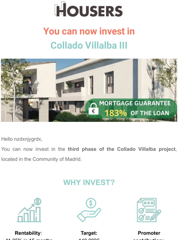 💰💰 Next project in the Community of Madrid Collado Villalba III.