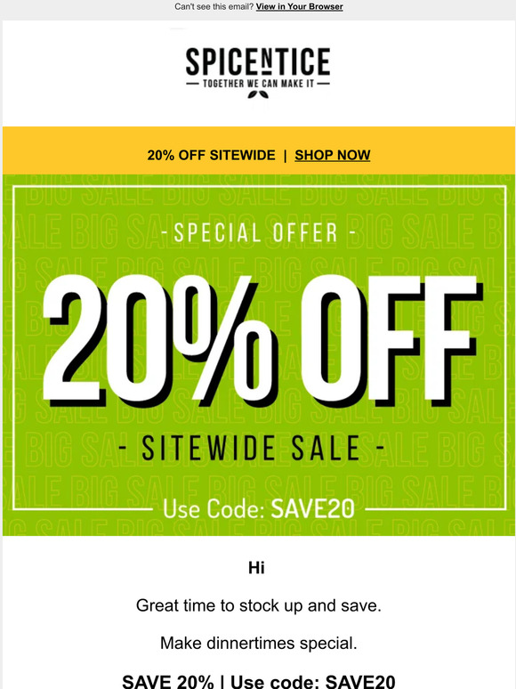 20% OFF This Weekend! 🔥Use Code SAVE20