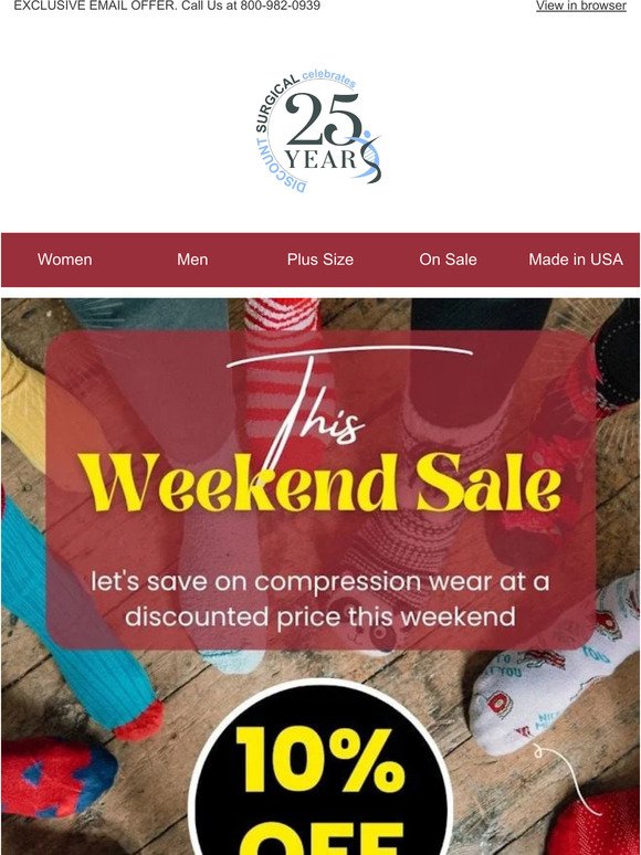 Weekend Sale Exclusively for You! Compression Socks on Sale