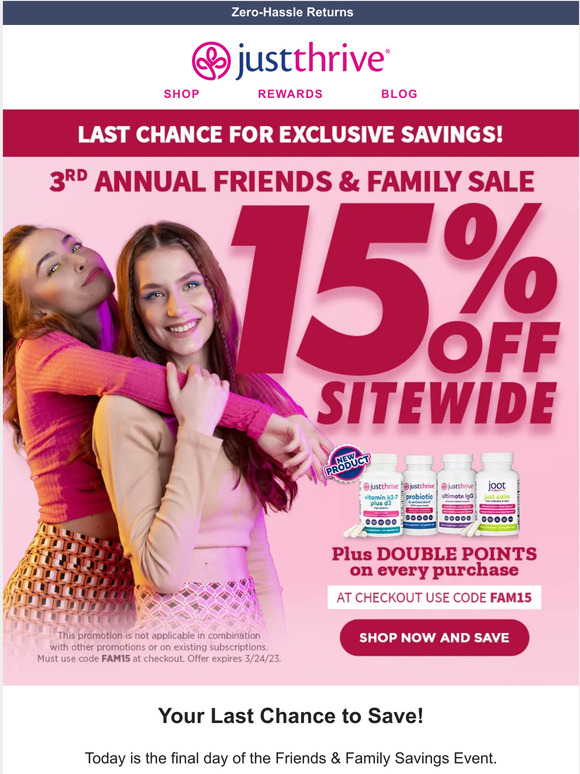Your 15% off is about to expire