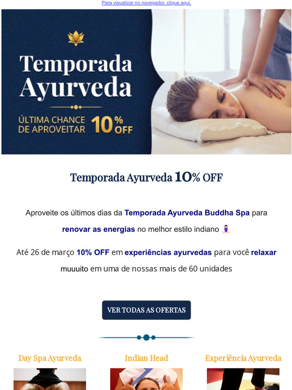 Você ganhou 10% OFF | Temporada Ayurveda