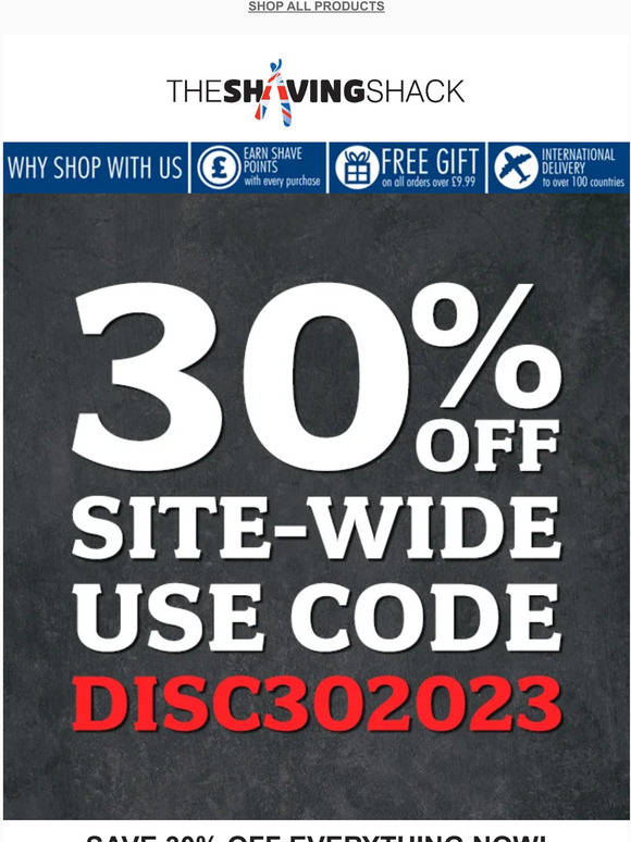 30% site-wide saving available now! 🤑