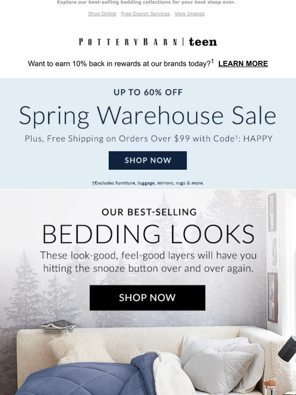 Cozy bedding looks = what dreams are made of 💭 (+ Up to 60% off The Spring Warehouse Sale!)
