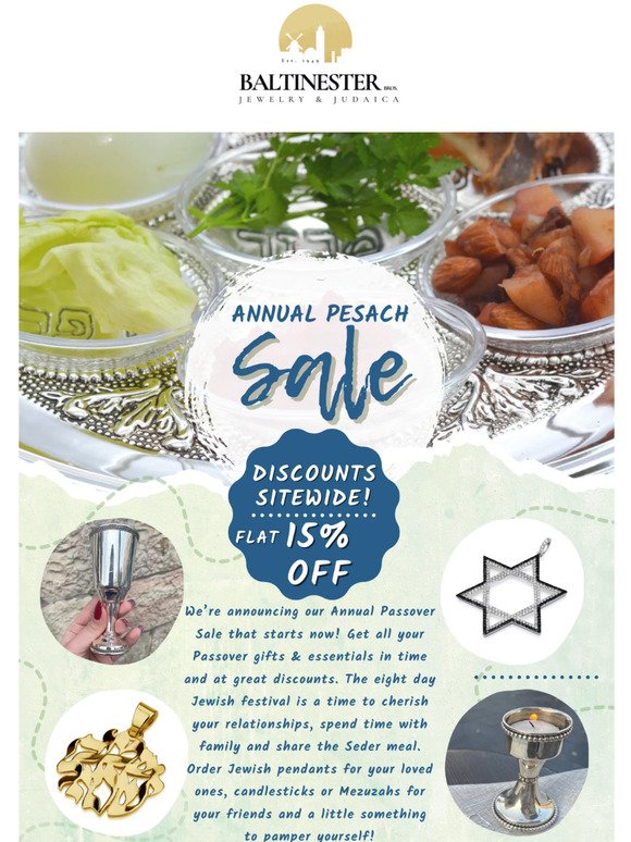 📢Our Annual Pesach Sale Begins!