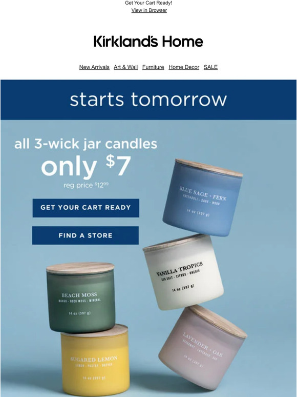 HEADS UP ➡ $7 Jar Candles Starts Tomorrow!