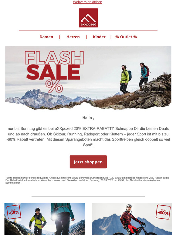 💥 20% EXTRA-RABATT auf unser Sale-Sortiment!*