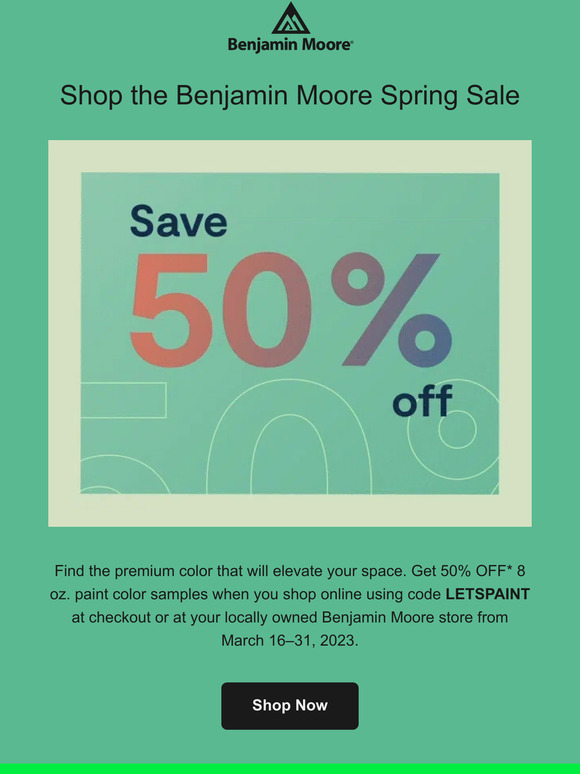 Don’t Forget to Shop 50% OFF Color Samples