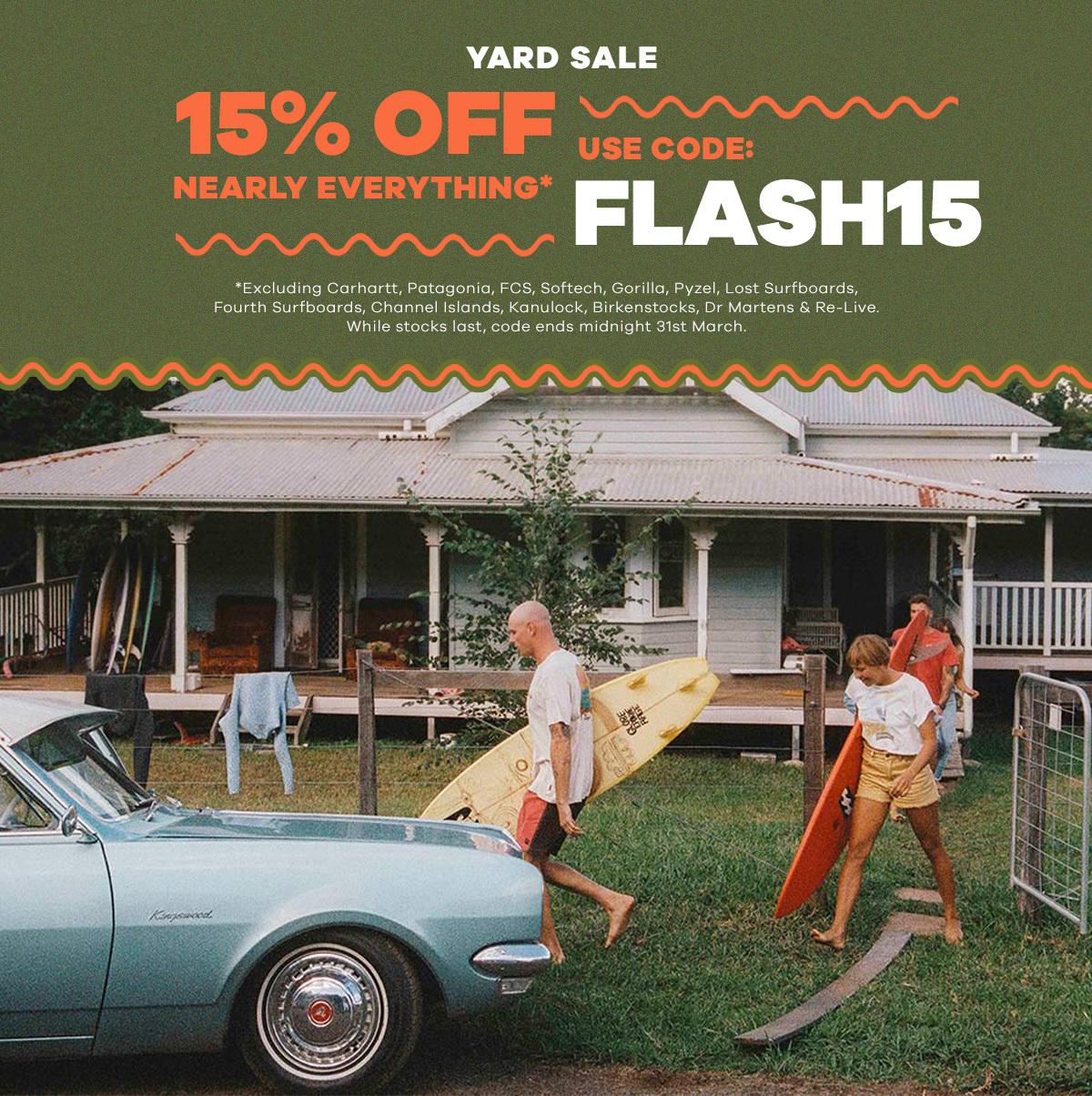 Surfdome YARD SALE Extra 15 off almost everything Milled