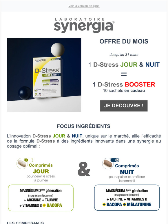 🎁 NOUVEAU - D-Stress JOUR & NUIT, la nouveauté de notre gamme phare D-Stress !