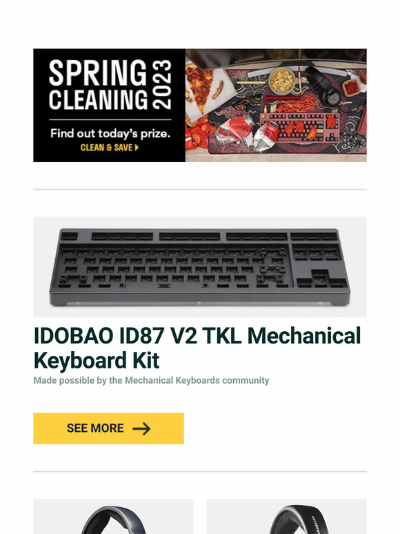Drop IDOBAO ID87 V2 TKL Mechanical Keyboard Kit, Massdrop x Sennheiser