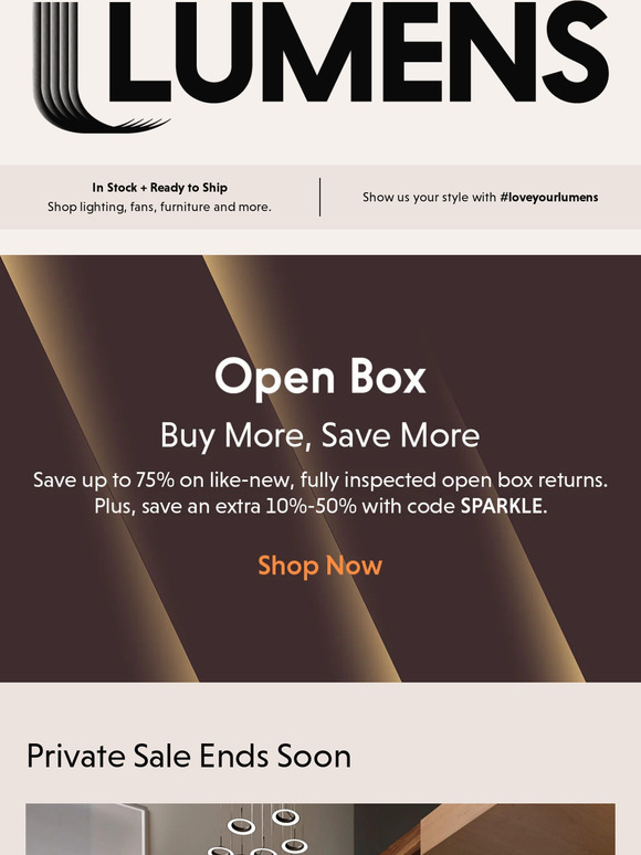 Open Box: Save 75% or more on like-new designs.