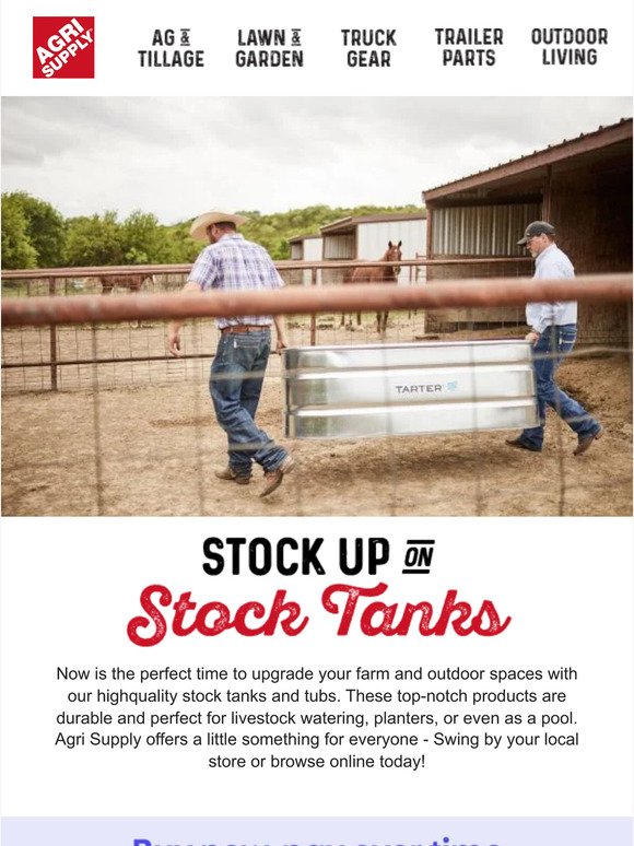 Stock Up on Stock Tanks