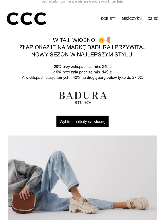 Wiosenne półbuty nawet -20% 🌼🌷