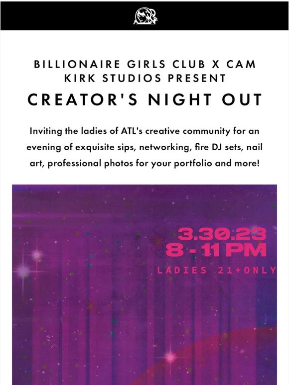 EVENT ALERT: Creator's Night Out in Atlanta