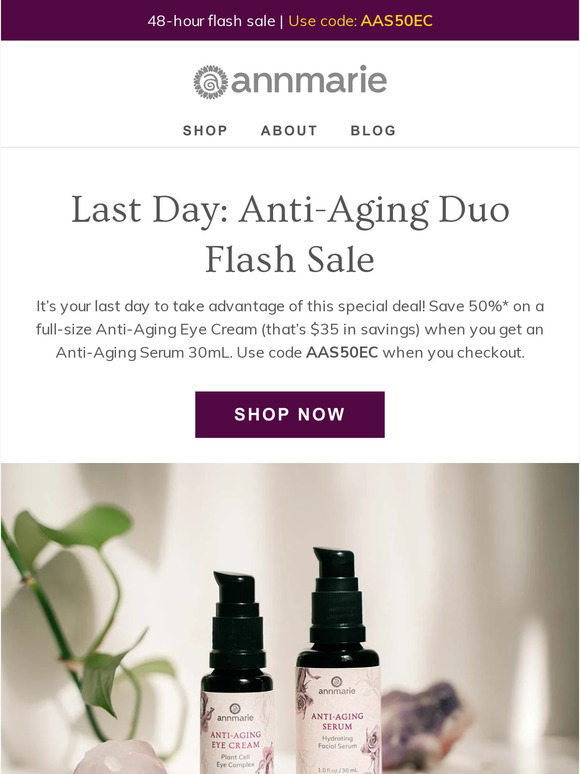 Ends tonight: flash sale on top-selling anti-aging faves