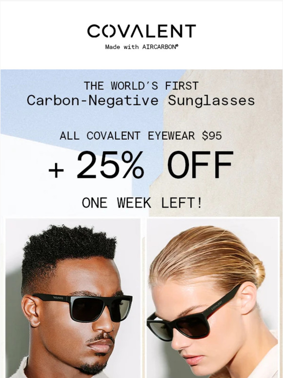 ONE WEEK LEFT! 25% EXTRA OFF EYEWEAR