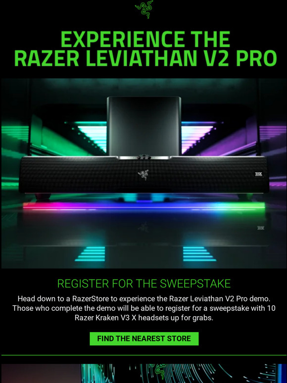 Razer Surround Take Part in the Razer Leviathan V2 Pro Demo Milled