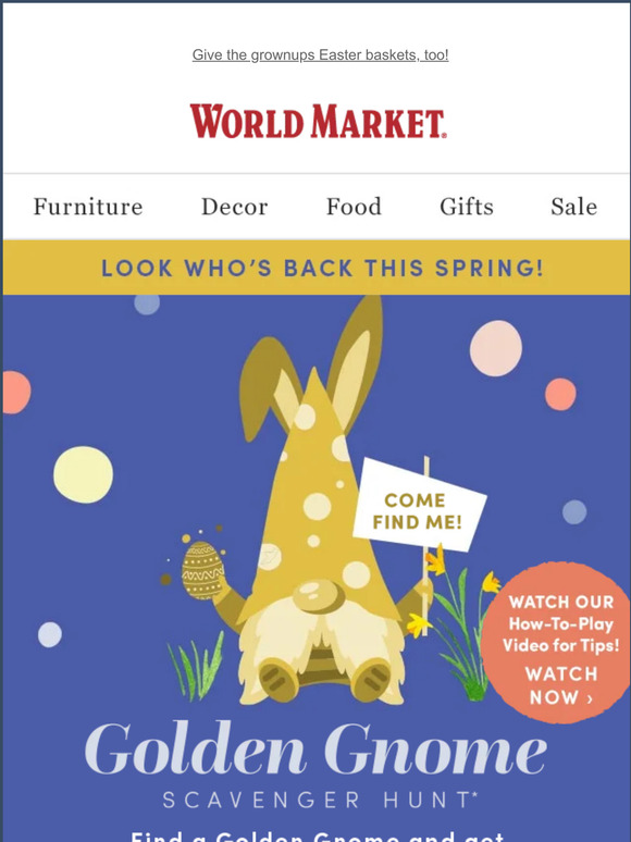 Cost Plus World Market Hop on in for a chance to win up to 100 Milled