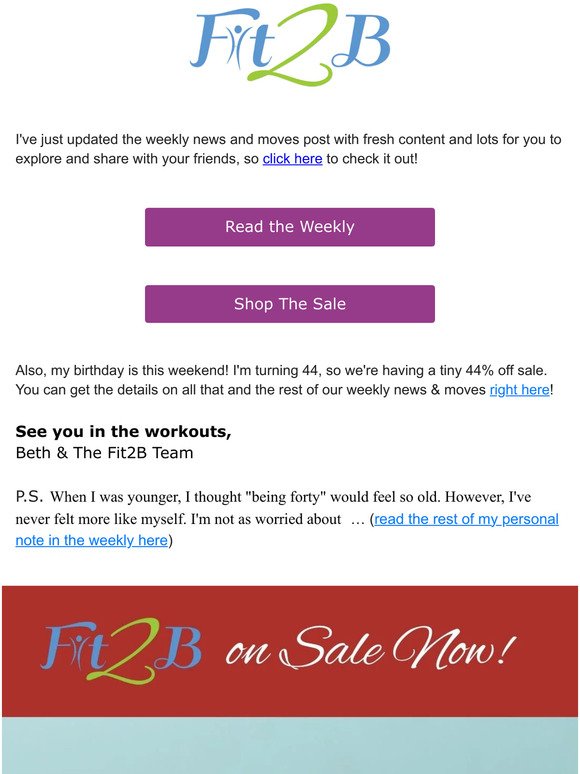 The Weekly: It's my B-Day... BIG SALE NOW!