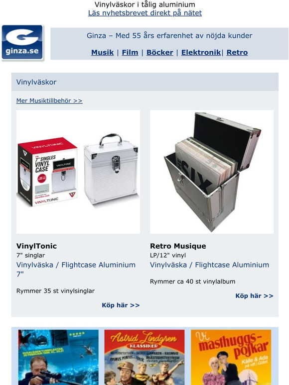 Vinylväskor i Aluminium för både 7" och 12"