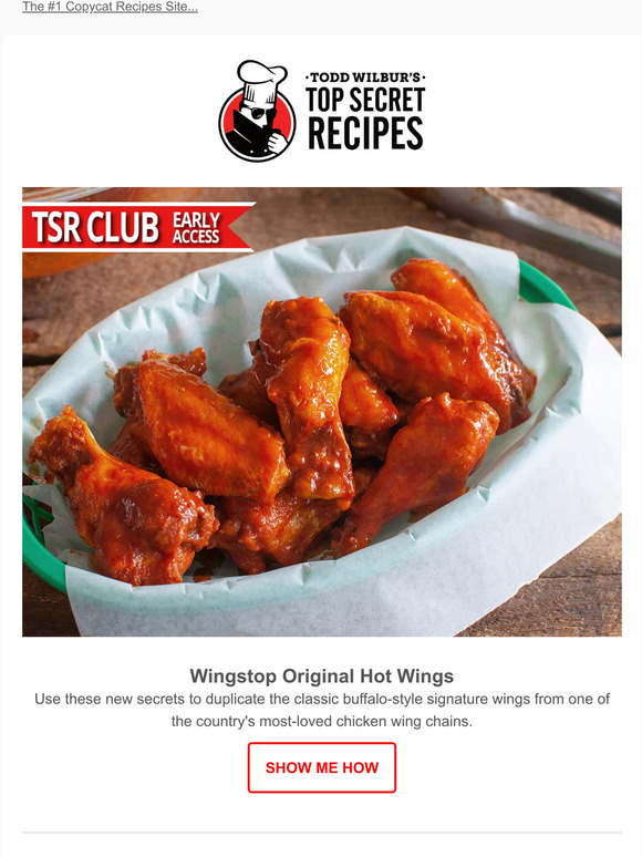 Top Secret Recipes, Inc. New hack! Wingstop Original Hot Wings 🍗 Milled