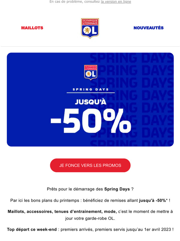 Top départ des Spring Days : - 50% 💥
