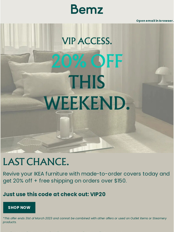 Don't miss out 💙 20% off this weekend