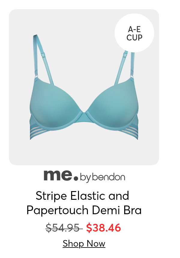 Stripe Elastic and Papertouch Demi Bra