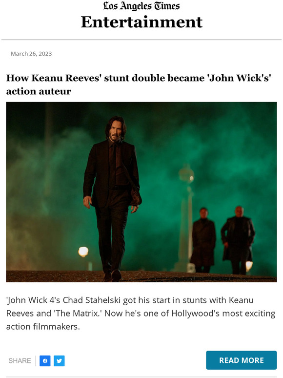 Los Angeles Times How Keanu Reeves’ stunt double became ‘John Wick’s