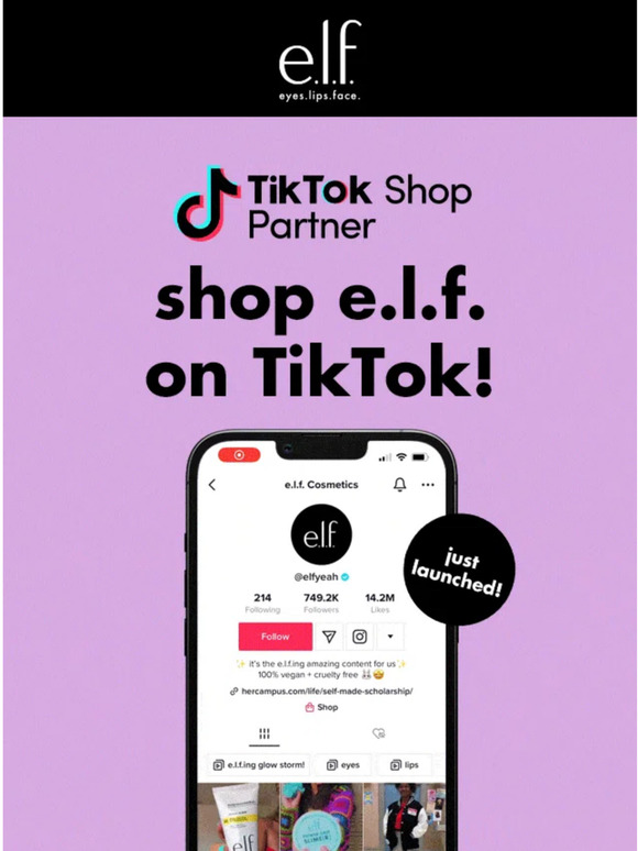 Elf Cosmetics Just Launched 🚀 Shop e.l.f. on TikTok! Milled