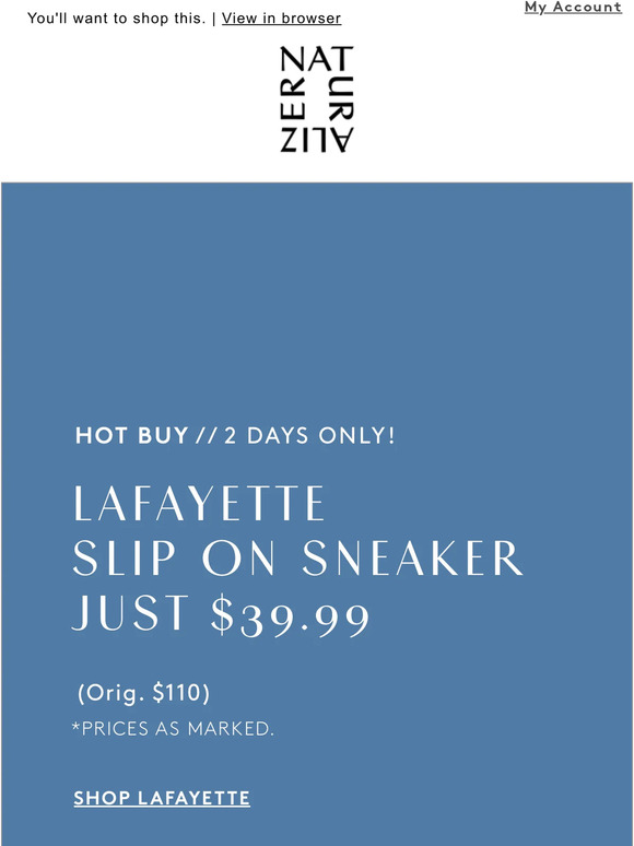 HOT BUY: Lafayette sneaker at $39.99 | Two days only!