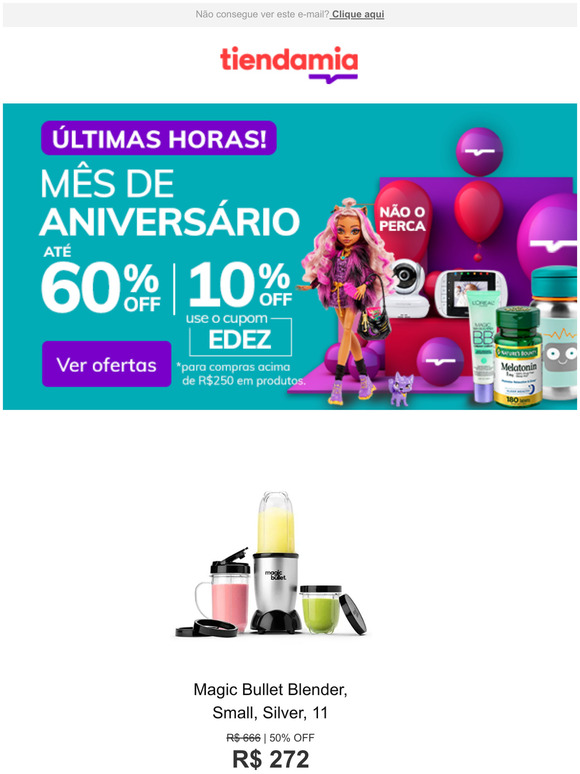 Vem aproveitar os descontos e soprar as velinhas!