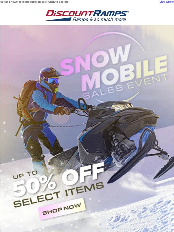 ⬆️ Up to 50% OFF snowmobile products!