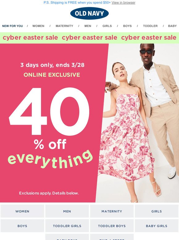 **SPECIAL ALERT** 40% off everything (THIS IS RARE) + $17 dresses