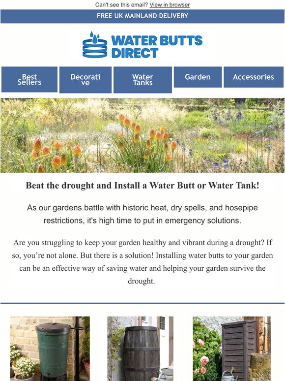 Get Your Garden Thriving During the Drought with a Water Butt