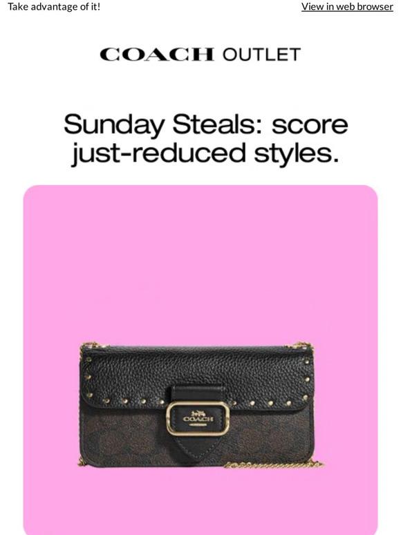 Coach Outlet You've Just Landed Our Sunday Steals Milled
