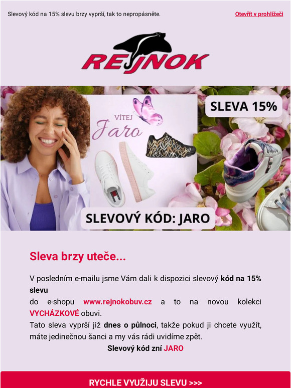 Poslední možnost využití 15% slevy😉