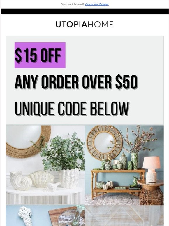 EXCLUSIVE OFFER: Get $15 OFF Any Order of $50+ ❤