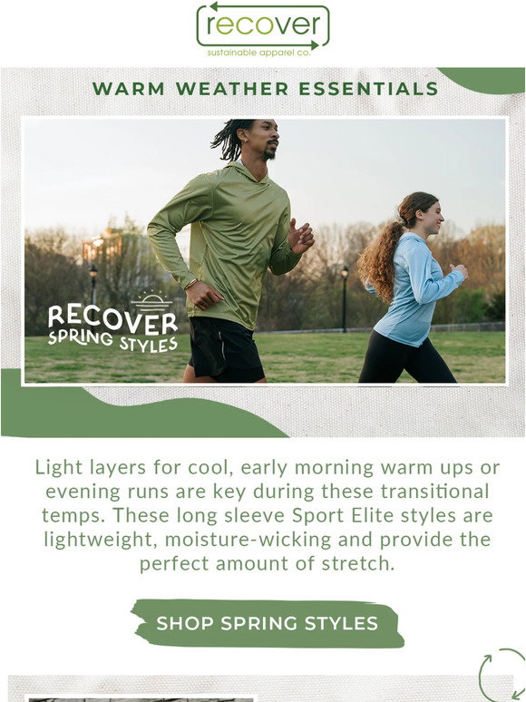 Recover Light layers for cool morning workouts. Milled
