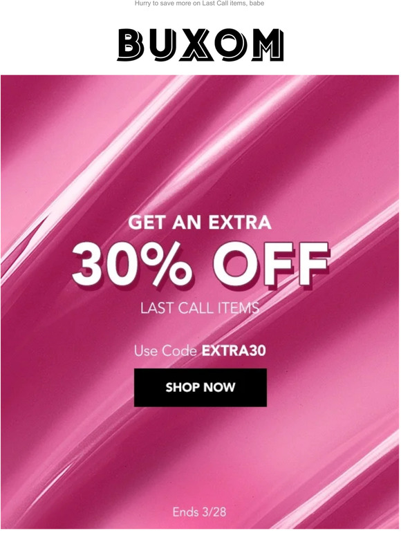 BUXOM Cosmetics Email Newsletters Shop Sales, Discounts, and Coupon Codes