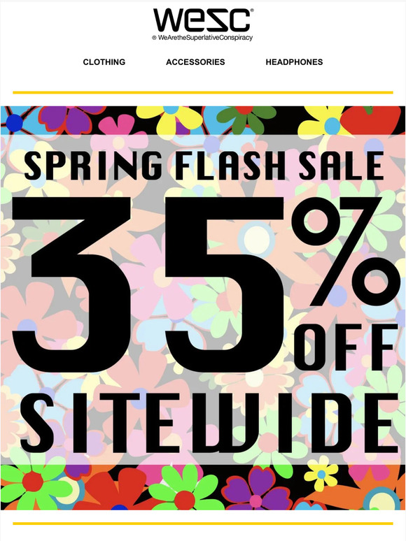 Limited Time Only: 35% Off Sitewide Spring Sale at WeSC!