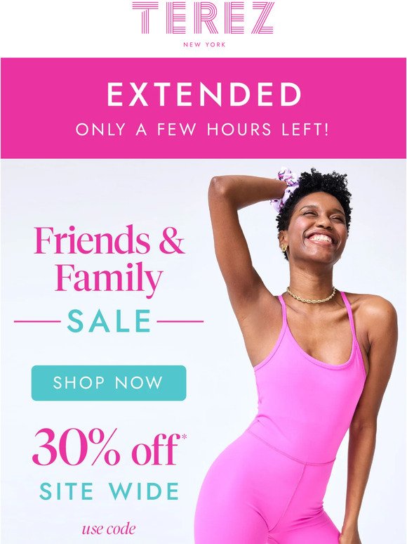 EXTENDED! 30% Off Site Wide