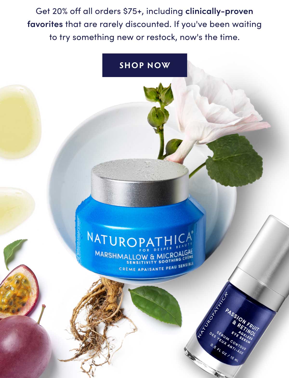 Get 20% off all orders $75+, including clinically-proven favorites that are rarely discounted. If you've been waiting to try something new or restock, now's the time.