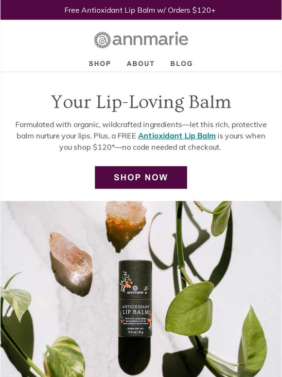 Pucker up for spring—FREE lip balm