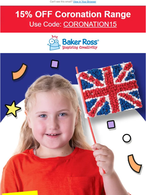 Baker Ross 🔴 Don't Miss 15 OFF Our Coronation Range! 🔵 Milled