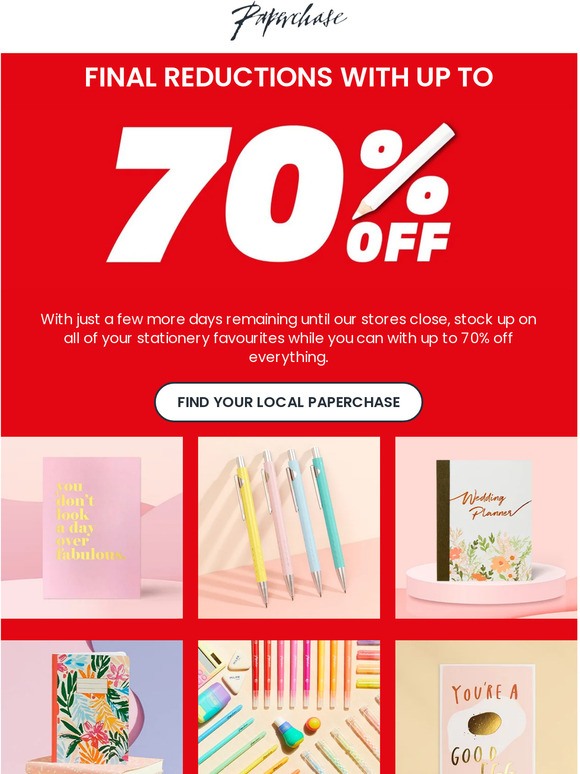 Last few days until we close our stores...