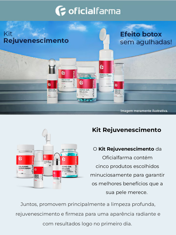 Pele mais jovem e hidratada, conheça agora o Kit Rejuvenescimento
