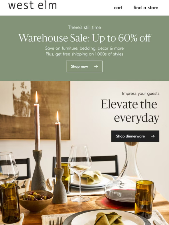 West Elm Warehouse Sale find! Everyday plates with dinnerparty good