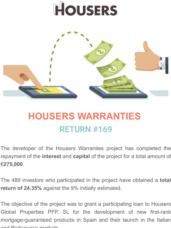 📈Returned Project #169 Housers Guarantees 💰
